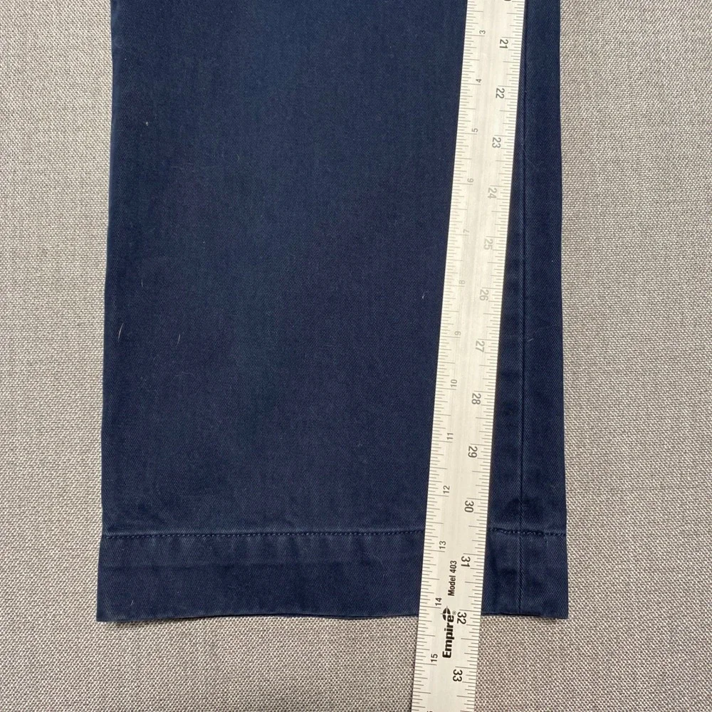 Polo Ralph Lauren Mens Navy Blue Chino Pants 34x32 Straight Leg Cotton Trousers
